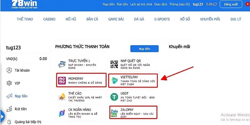 Những điều cần lưu ý khi nạp tiền