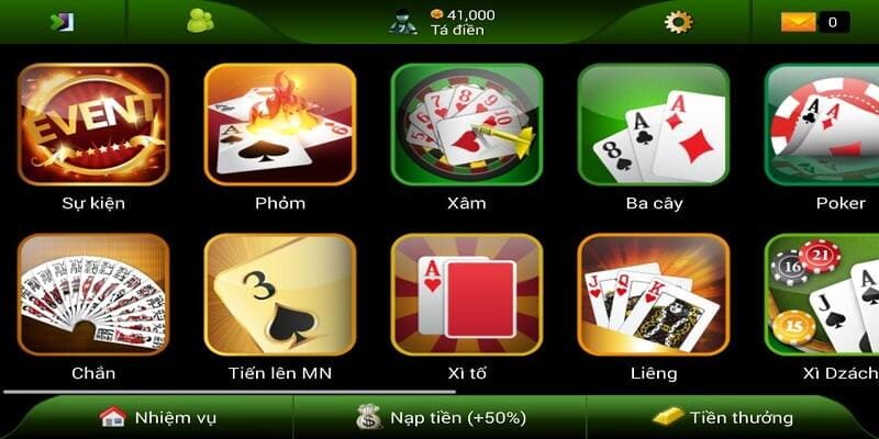 Top game bài được săn đón nhiều nhất tại SUNCITY