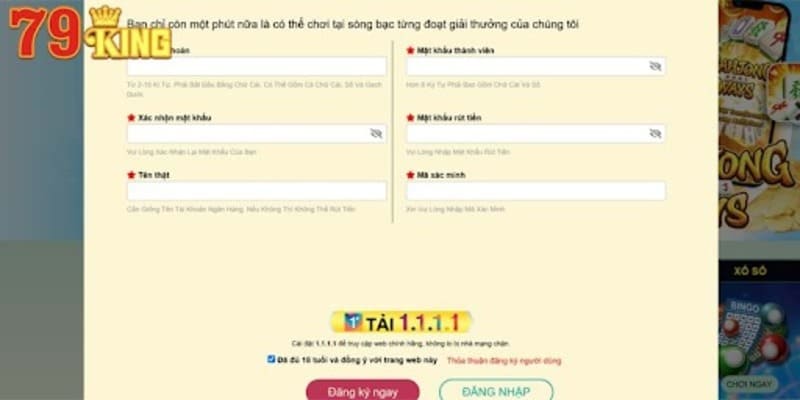 Lưu ý khi đăng ký tài khoản 79King